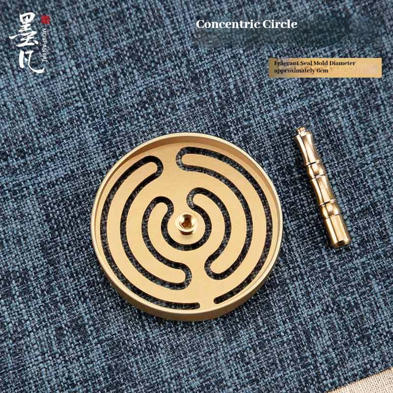 6CM Incense Seal Mold & Stencil - Handcrafted Chinese Xiang Zhuan Tool for Powder Incense + FREE Ash & Samples
