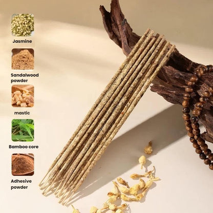 Hand-Made Incense Sticks - Natural Floral Scents Gift Box | 12 Sticks + Free Incense Holder