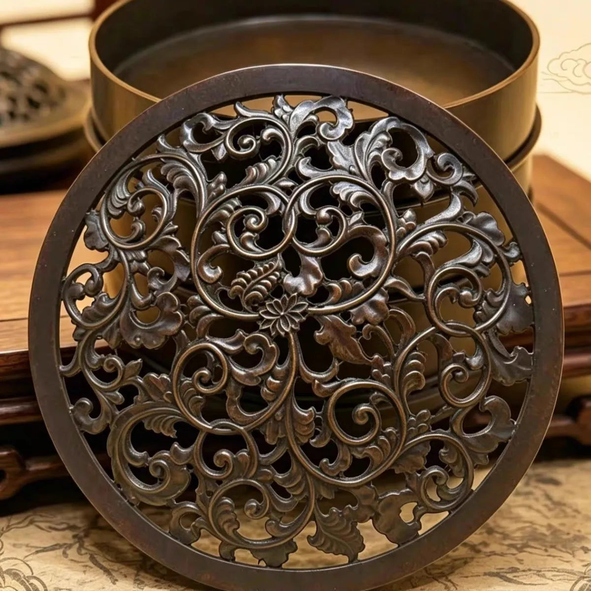 9CM Handcrafted Copper Incense Burner | 3-Layer Incense Seal Burner with Complete Starter Kit