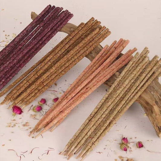 Hand-Made Incense Sticks - Natural Floral Scents Gift Box | 12 Sticks + Free Incense Holder