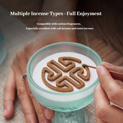 Museum-Replica Boshan Incense Burner - Handcrafted Artisanal Glass + FREE Ash & Samples, Suitable for 6cm Incense Mold