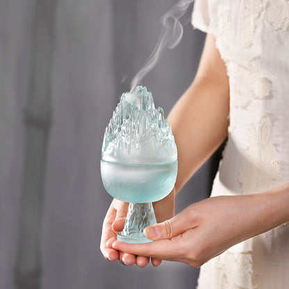 Museum-Replica Boshan Incense Burner - Handcrafted Artisanal Glass + FREE Ash & Samples, Suitable for 6cm Incense Mold