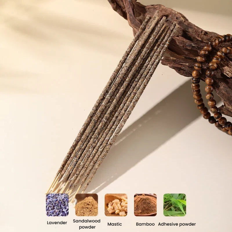 Hand-Made Incense Sticks - Natural Floral Scents Gift Box | 12 Sticks + Free Incense Holder