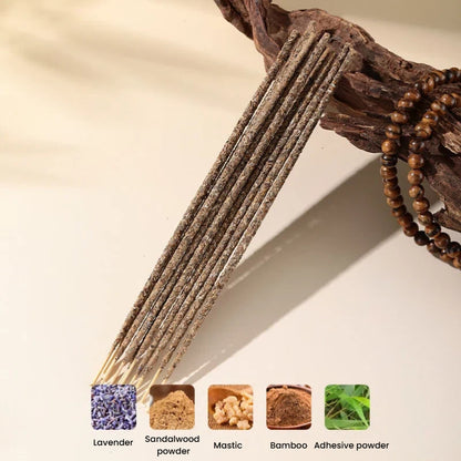Hand-Made Incense Sticks - Natural Floral Scents Gift Box | 12 Sticks + Free Incense Holder