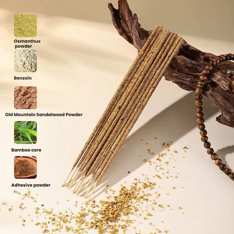 Hand-Made Incense Sticks - Natural Floral Scents Gift Box | 12 Sticks + Free Incense Holder