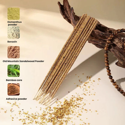 Hand-Made Incense Sticks - Natural Floral Scents Gift Box | 12 Sticks + Free Incense Holder