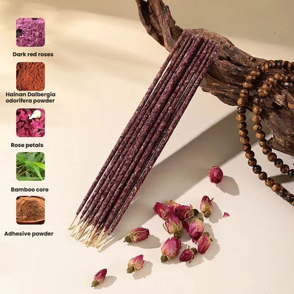 Hand-Made Incense Sticks - Natural Floral Scents Gift Box | 12 Sticks + Free Incense Holder