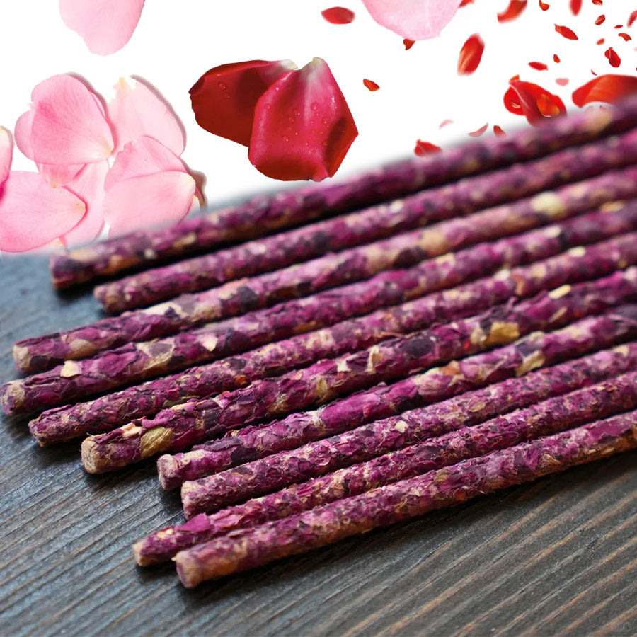 Hand-Made Incense Sticks - Natural Floral Scents Gift Box | 12 Sticks + Free Incense Holder